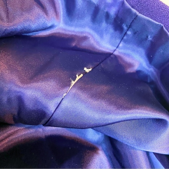 Miss Pendleton purple pure virgin wool two button blazer jacket - Picture 6 of 9